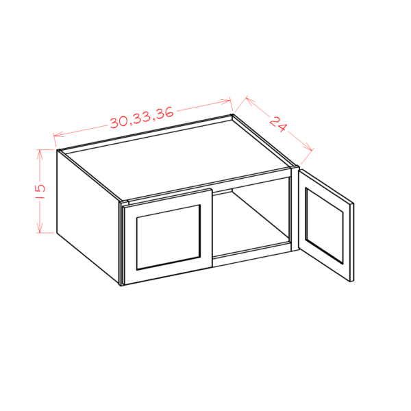 W361524 Torrance White Wall Refrigerator Cabinet