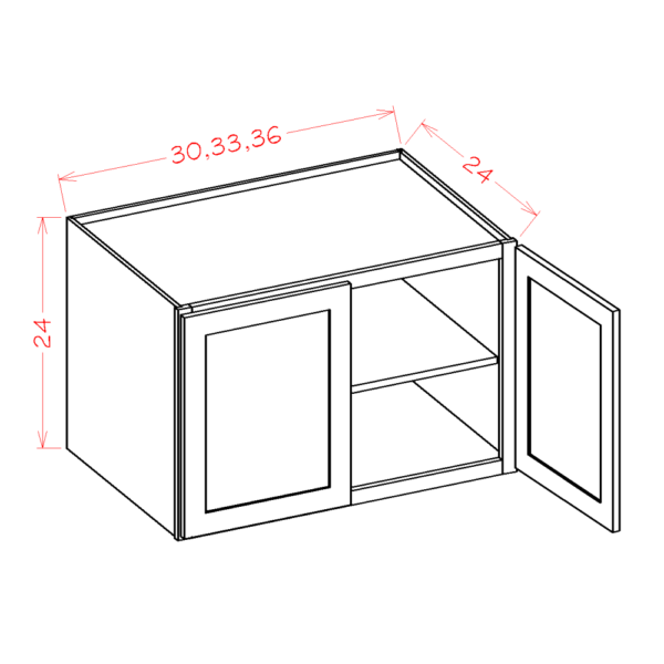 W362424 Torrance White Wall Refrigerator Cabinet