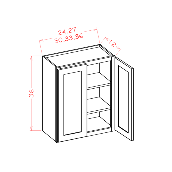 W3636 Torrance White Wall Cabinet