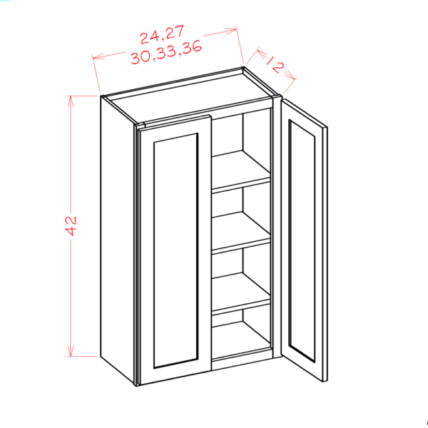 W3642 Torrance White Wall Cabinet