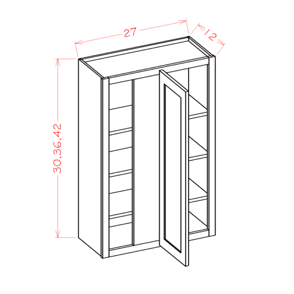 WBC2742 Torrance White Wall Blind Corner Cabinet