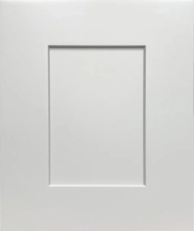 Closeup picture of the Maple White cabinet door.