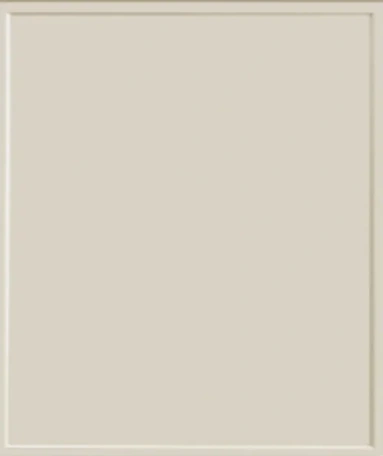 Closeup picture of the Shaker Ivory cabinet door.
