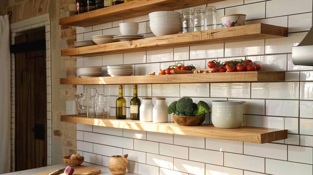 Floating Kitchen Shelves