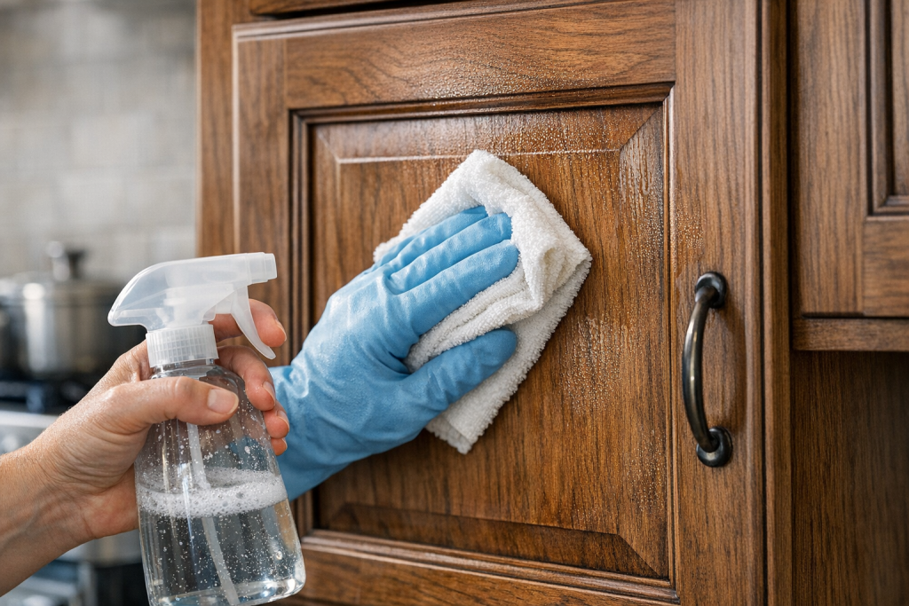 How to clean kitchen cabinets
