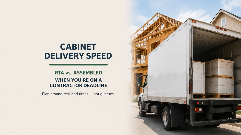 How fast can I get kitchen cabinets delivered if I am on a tight contractor deadline?