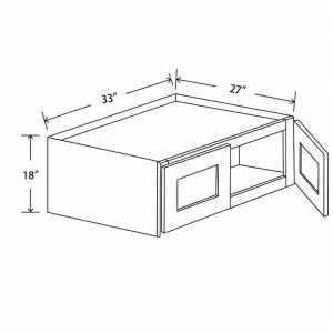 W331827 Maple Honey Deep Bridge Wall Cabinet