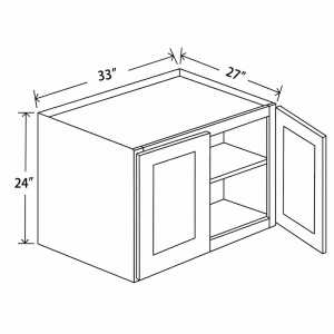 W332427 Maple Honey Deep Bridge Wall Cabinet