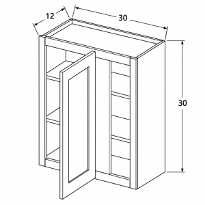 WBC3030 Maple Honey Wall Blind Corner Cabinet