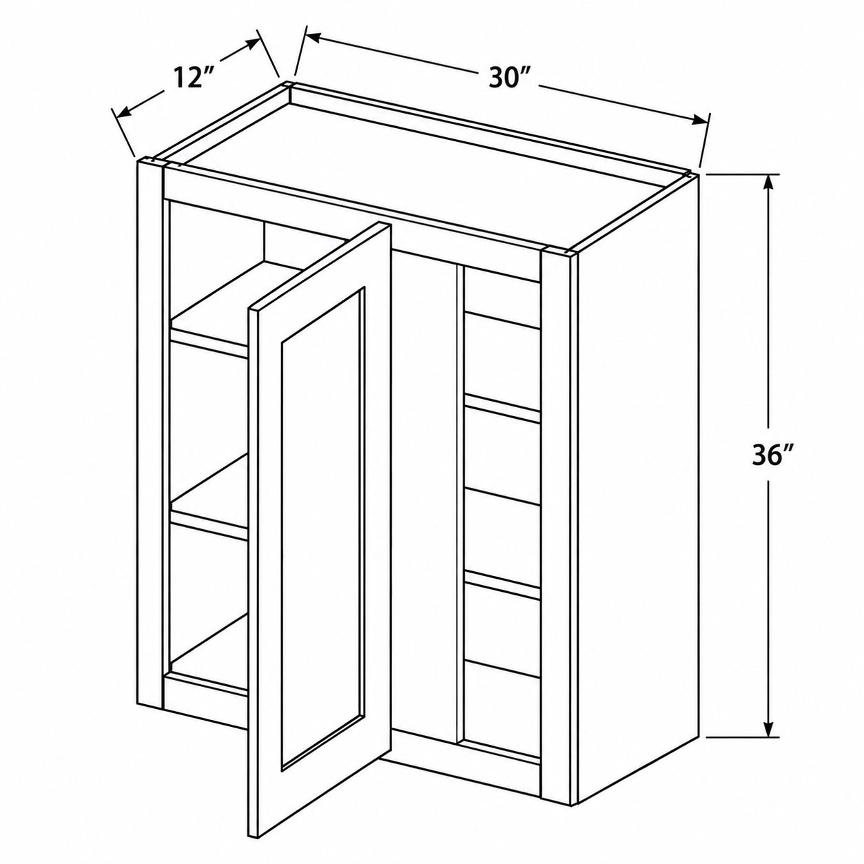 WBC3036 Maple Honey Wall Blind Corner Cabinet