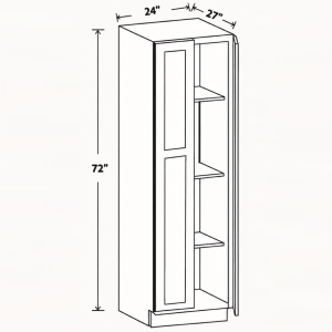 WP247227 Maple Honey Tall Pantry Cabinet
