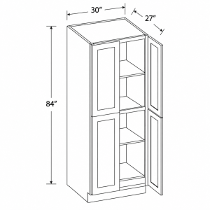 WP308427 Maple White Tall Pantry Cabinet