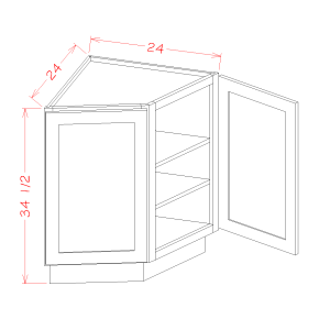 BEC24 Oxford Sage Base End Cabinet