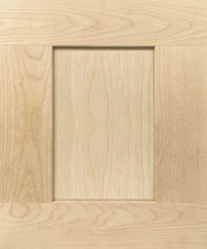 Closeup picture of the Maple Unfinished cabinet door.