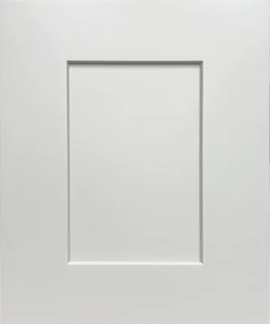 Closeup picture of the Maple White cabinet door.