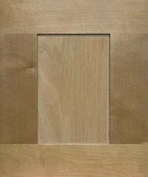 Closeup picture of the Maple Honey cabinet door.
