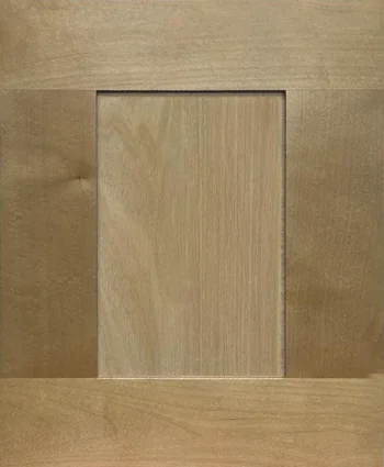 Closeup picture of the Maple Honey cabinet door.