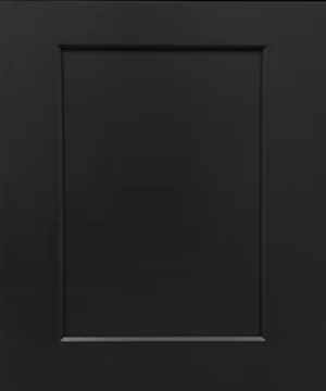 Closeup picture of the Shaker Black cabinet door.