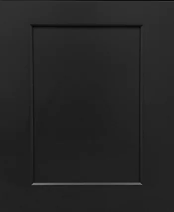 Closeup picture of the Shaker Black cabinet door.