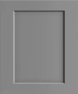 Closeup picture of the Shaker Grey cabinet door.