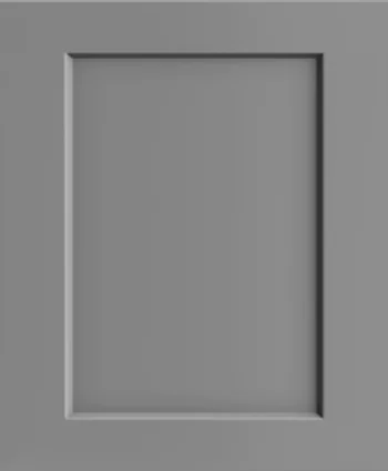 Closeup picture of the Shaker Grey cabinet door.