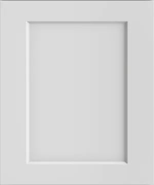Closeup picture of the Shaker White cabinet door.