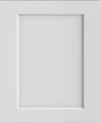 Closeup picture of the Shaker White cabinet door.