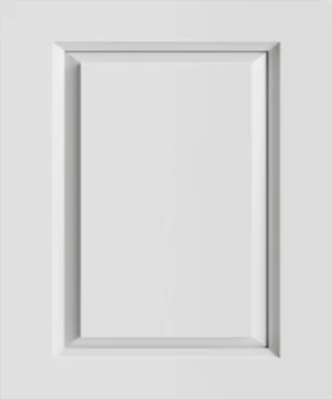 Closeup picture of the Torrance White cabinet door.