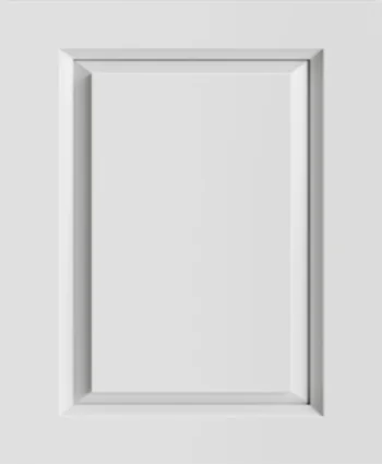 Closeup picture of the Torrance White cabinet door.